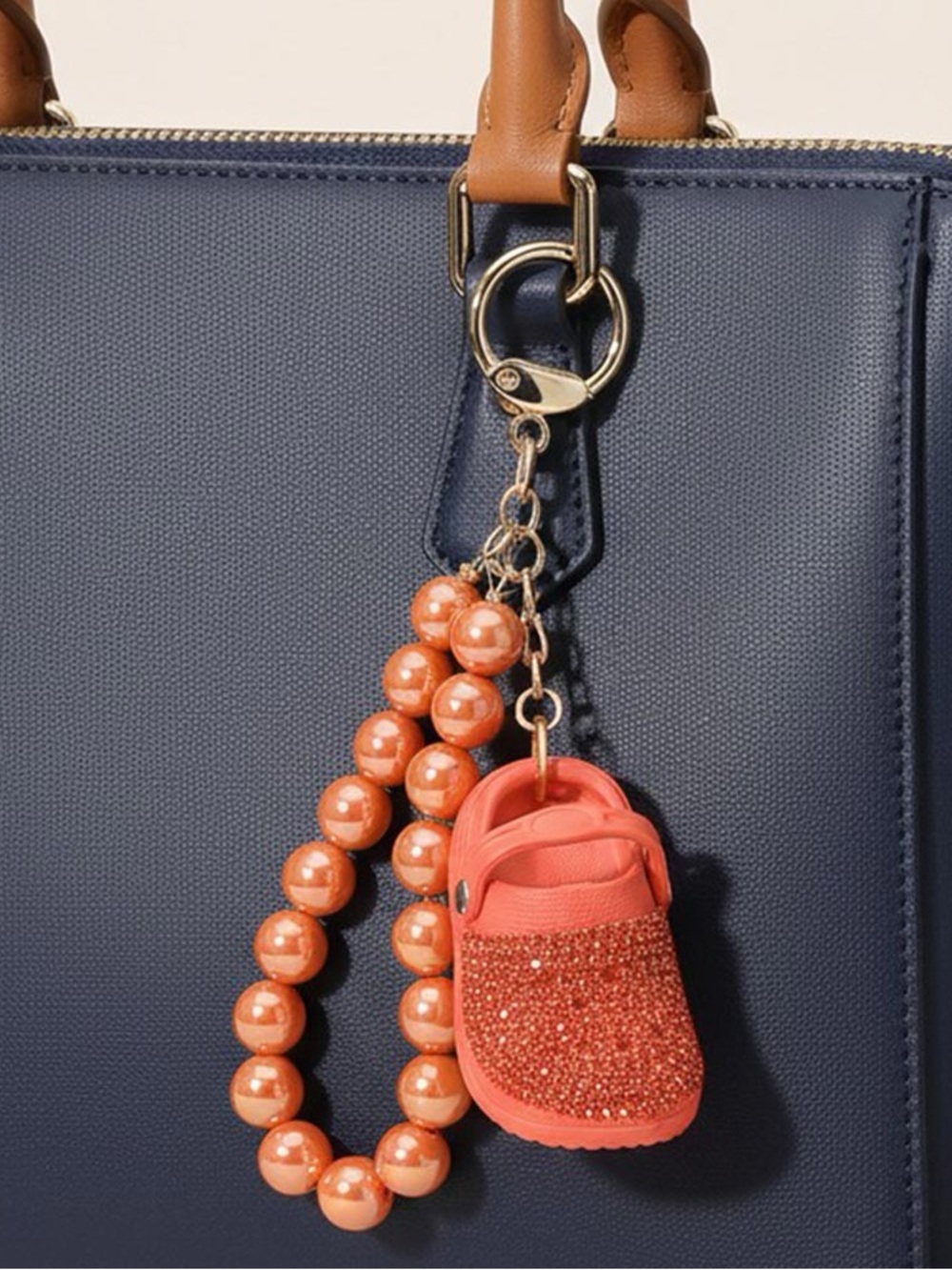NEW RELEASE! Orange Beaded Charm Keychain